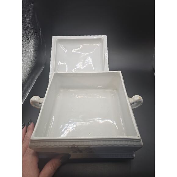 Antique Porcelaine Opaque Crescent Tureen Bridgewood & Son c.1891-1908 England - Picture 4 of 7